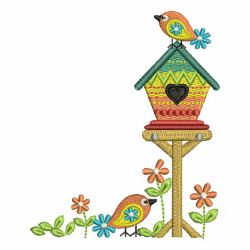 Rainbow Birdhouse 06 machine embroidery designs