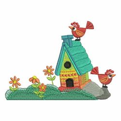 Rainbow Birdhouse 10 machine embroidery designs