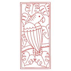 Redwork Parrots 3(Md) machine embroidery designs