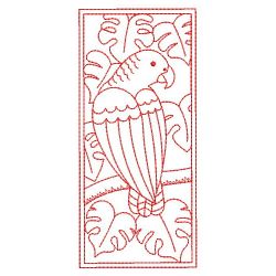 Redwork Parrots 3(Lg) machine embroidery designs