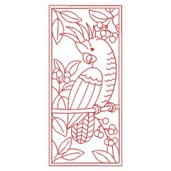 Redwork Parrots 3 04(Sm) machine embroidery designs