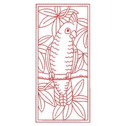 Redwork Parrots 3 05(Lg) machine embroidery designs