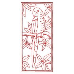 Redwork Parrots 3 08(Lg) machine embroidery designs