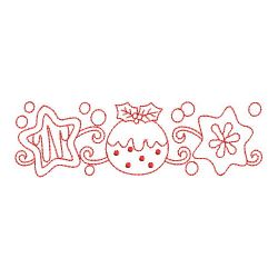 Redwork Christmas Border 01(Sm) machine embroidery designs