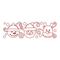 Redwork Christmas Border 05(Md) machine embroidery designs