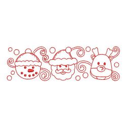 Redwork Christmas Border 05(Sm) machine embroidery designs