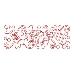 Redwork Christmas Border 06(Sm) machine embroidery designs