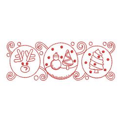 Redwork Christmas Border 08(Lg)