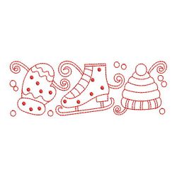 Redwork Christmas Border 09(Md)