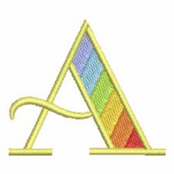 Rainbow Alphabet 01 machine embroidery designs