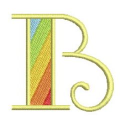 Rainbow Alphabet 02 machine embroidery designs