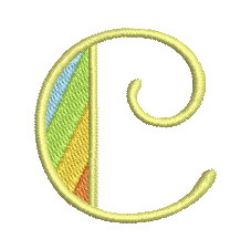 Rainbow Alphabet 03 machine embroidery designs