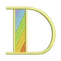 Rainbow Alphabet 04 machine embroidery designs