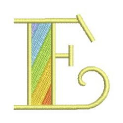 Rainbow Alphabet 05 machine embroidery designs