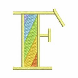 Rainbow Alphabet 06 machine embroidery designs