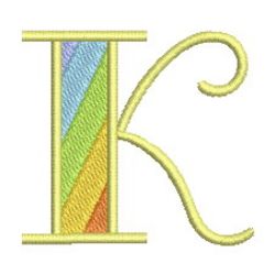 Rainbow Alphabet 11 machine embroidery designs