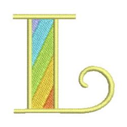 Rainbow Alphabet 12 machine embroidery designs