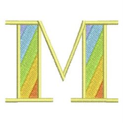 Rainbow Alphabet 13 machine embroidery designs