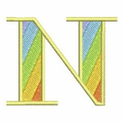 Rainbow Alphabet 14 machine embroidery designs