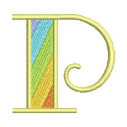 Rainbow Alphabet 16 machine embroidery designs