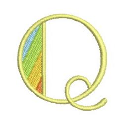 Rainbow Alphabet 17 machine embroidery designs