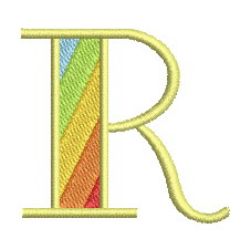 Rainbow Alphabet 18 machine embroidery designs