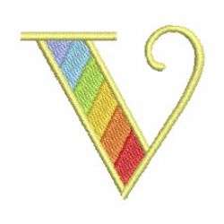 Rainbow Alphabet 22 machine embroidery designs