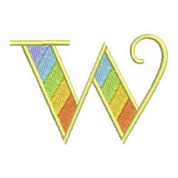 Rainbow Alphabet 23 machine embroidery designs