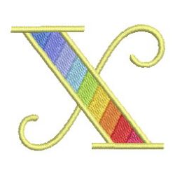 Rainbow Alphabet 24 machine embroidery designs