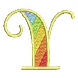 Rainbow Alphabet 25 machine embroidery designs