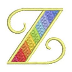 Rainbow Alphabet 26 machine embroidery designs