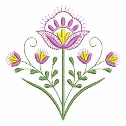 Vintage Jacobean Flowers 01 machine embroidery designs