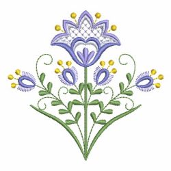 Vintage Jacobean Flowers 03 machine embroidery designs