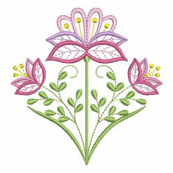 Vintage Jacobean Flowers 07 machine embroidery designs