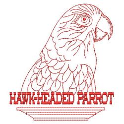 Hawk Headed Parrot 05(Lg) machine embroidery designs