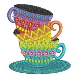 Colorful tea time 07 machine embroidery designs