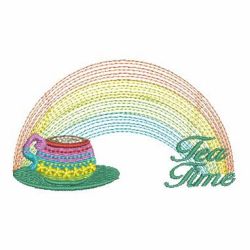 Colorful tea time 10 machine embroidery designs