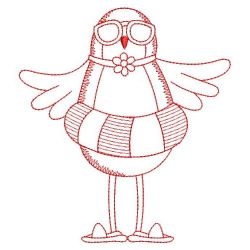 Redwork Cute Birds 05(Md) machine embroidery designs