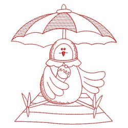 Redwork Cute Birds 08(Md) machine embroidery designs