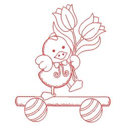Redwork Easter Train 03(Md) machine embroidery designs