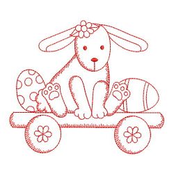 Redwork Easter Train 04(Sm) machine embroidery designs