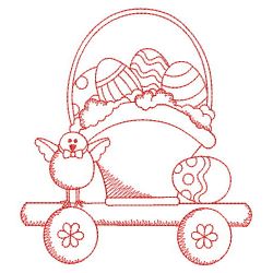 Redwork Easter Train 05(Sm) machine embroidery designs