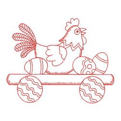 Redwork Easter Train 06(Md) machine embroidery designs