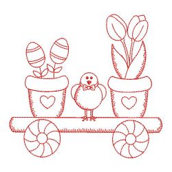 Redwork Easter Train 07(Md) machine embroidery designs