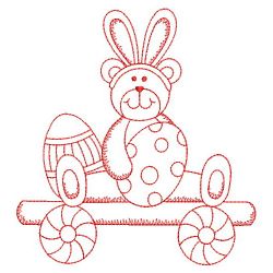Redwork Easter Train 08(Md) machine embroidery designs