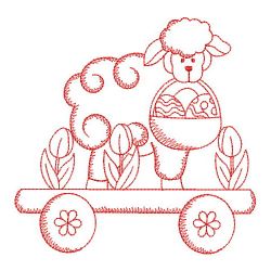 Redwork Easter Train 09(Lg) machine embroidery designs