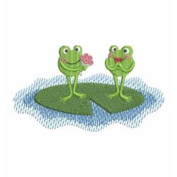 Cute Frogs 07 machine embroidery designs