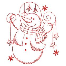 Redwork Christmas Snowman 04(Lg)