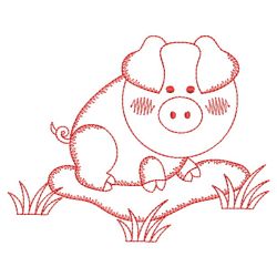 Redwork Farm Animals 02(Sm) machine embroidery designs