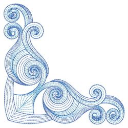 Rippled Symmetry Corners 02(Lg) machine embroidery designs